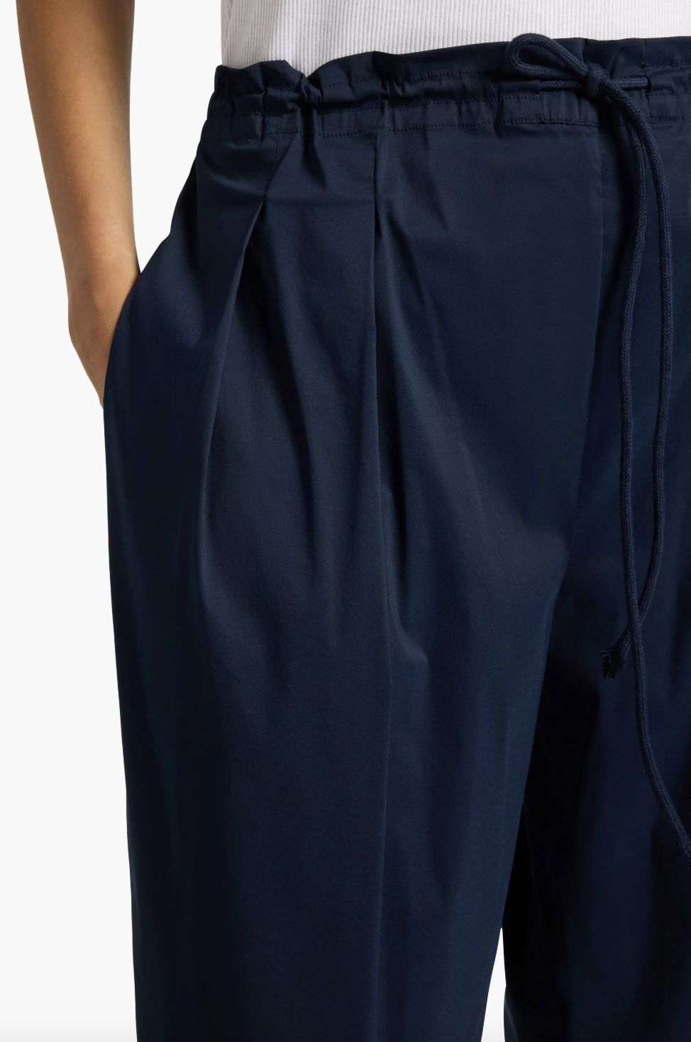 Liviana Conti Cotton Trouser Navy