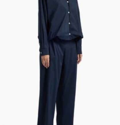 Liviana Conti Cotton Trouser Navy