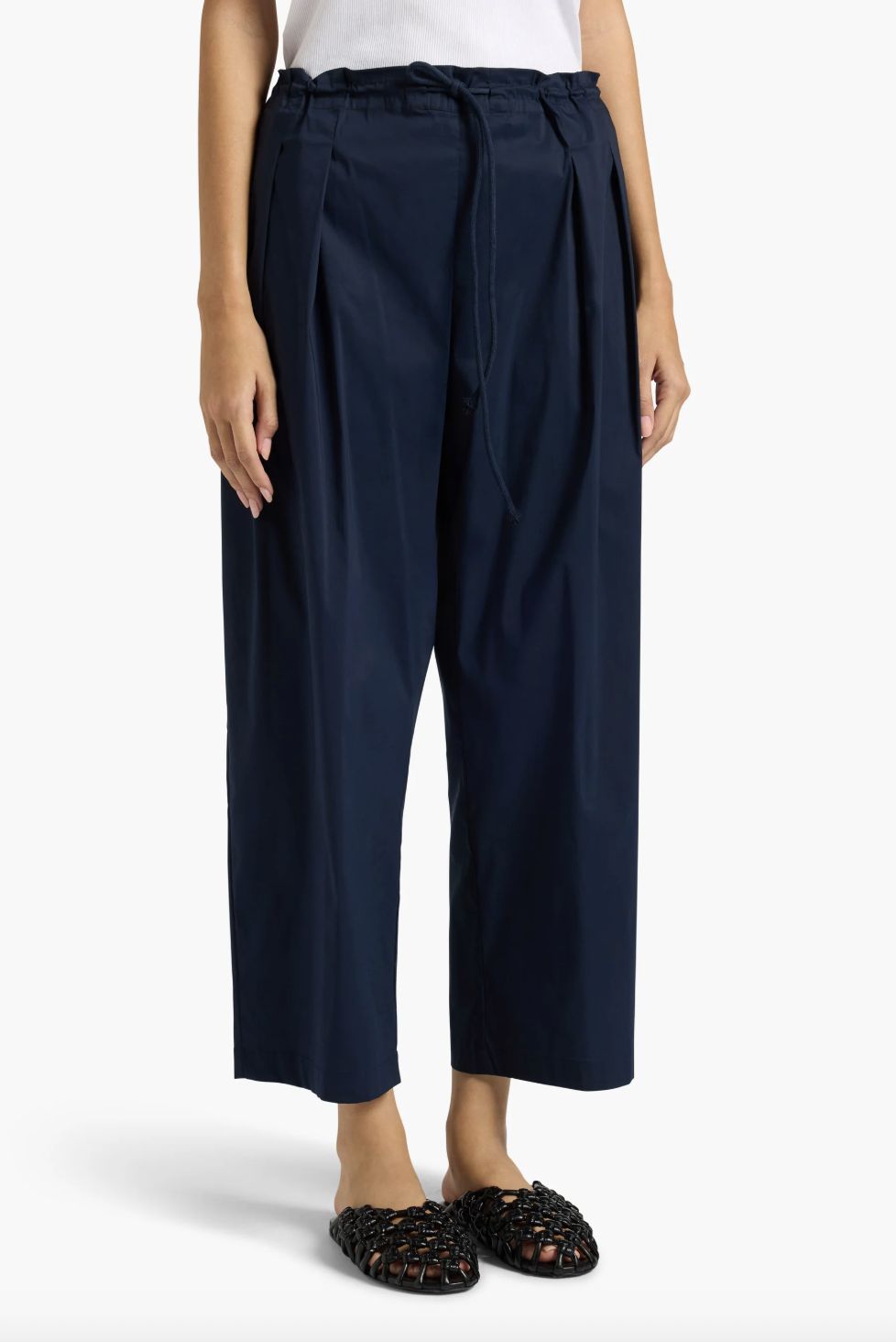 Liviana Conti Cotton Trouser Navy