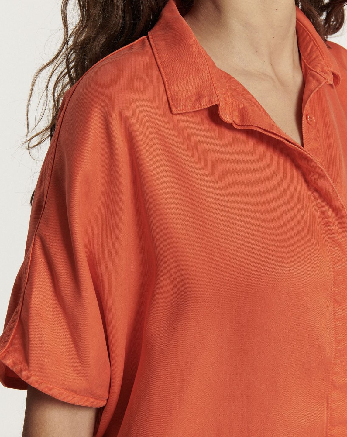 Labdip Deva Tencel Top in Tangerine