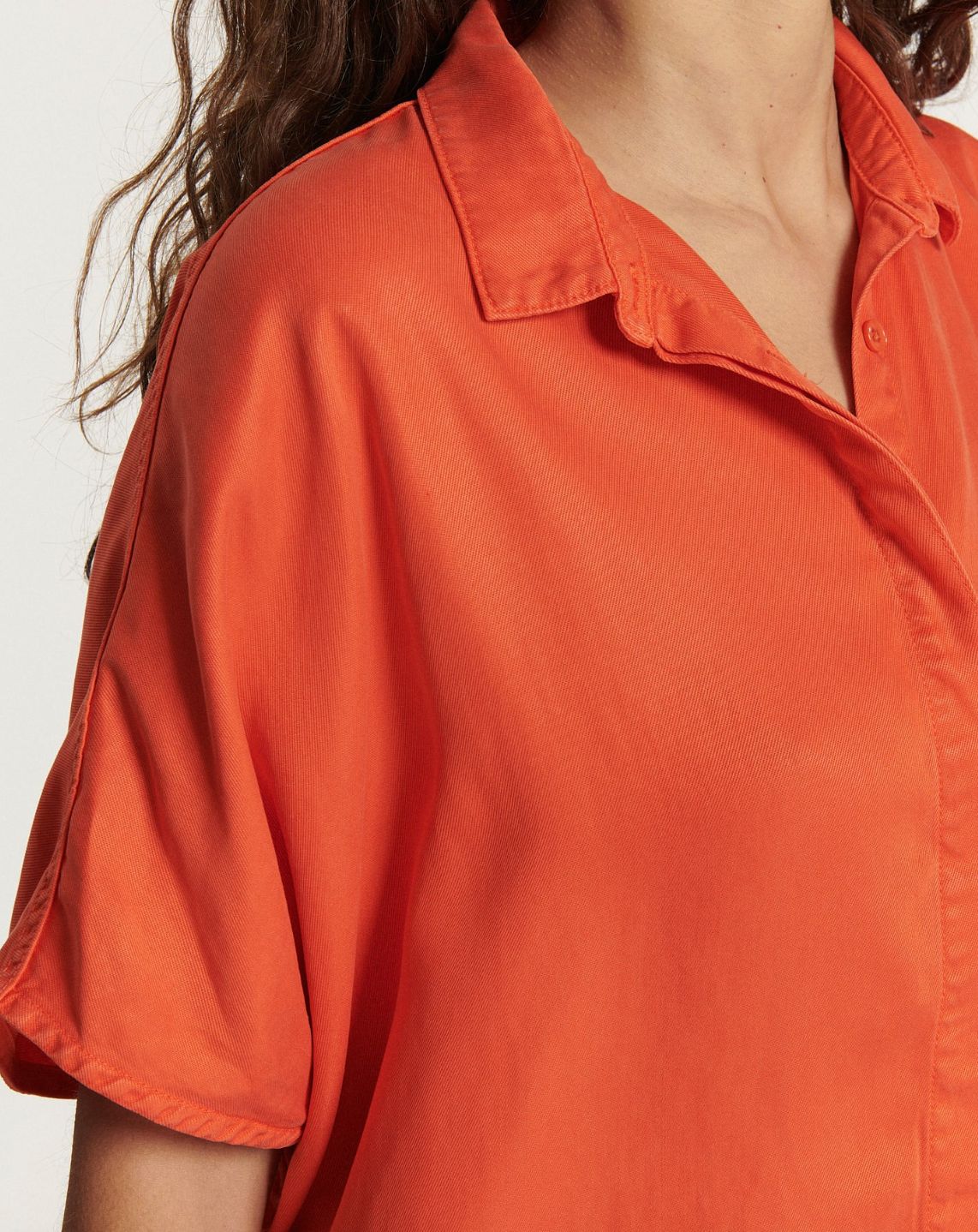 Labdip Deva Tencel Top in Tangerine