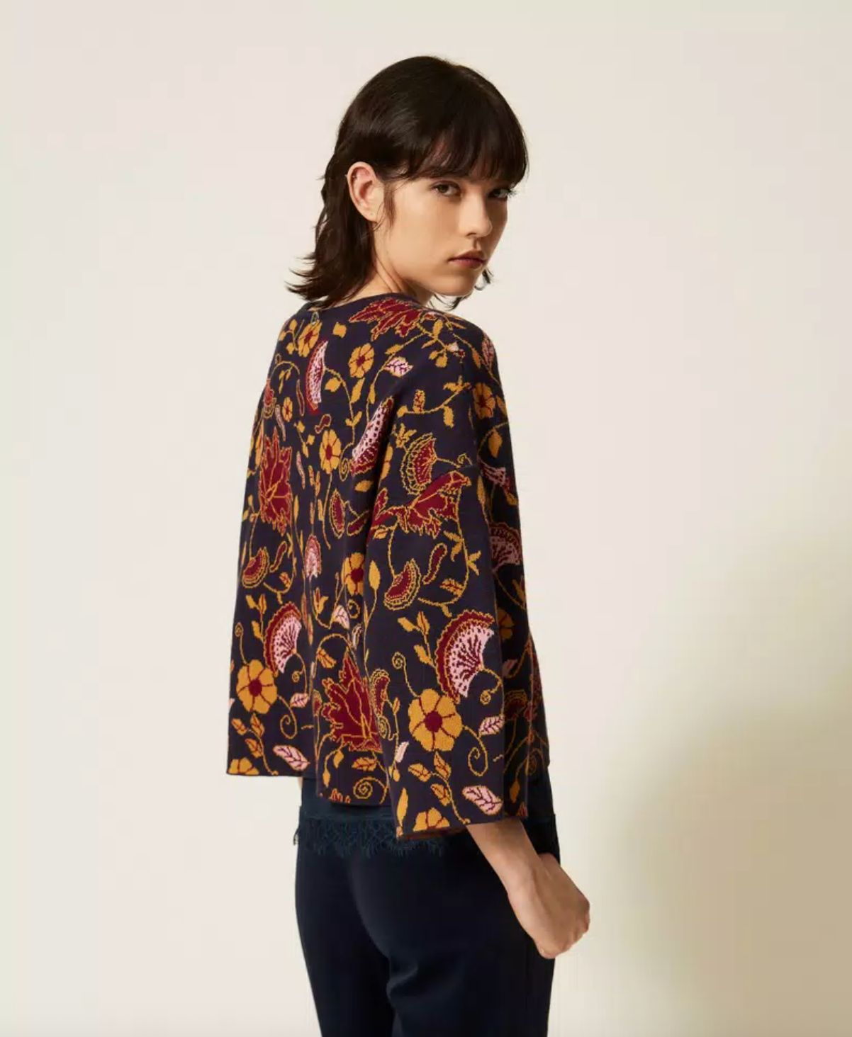 Actitude Jacquard Floral Sweater