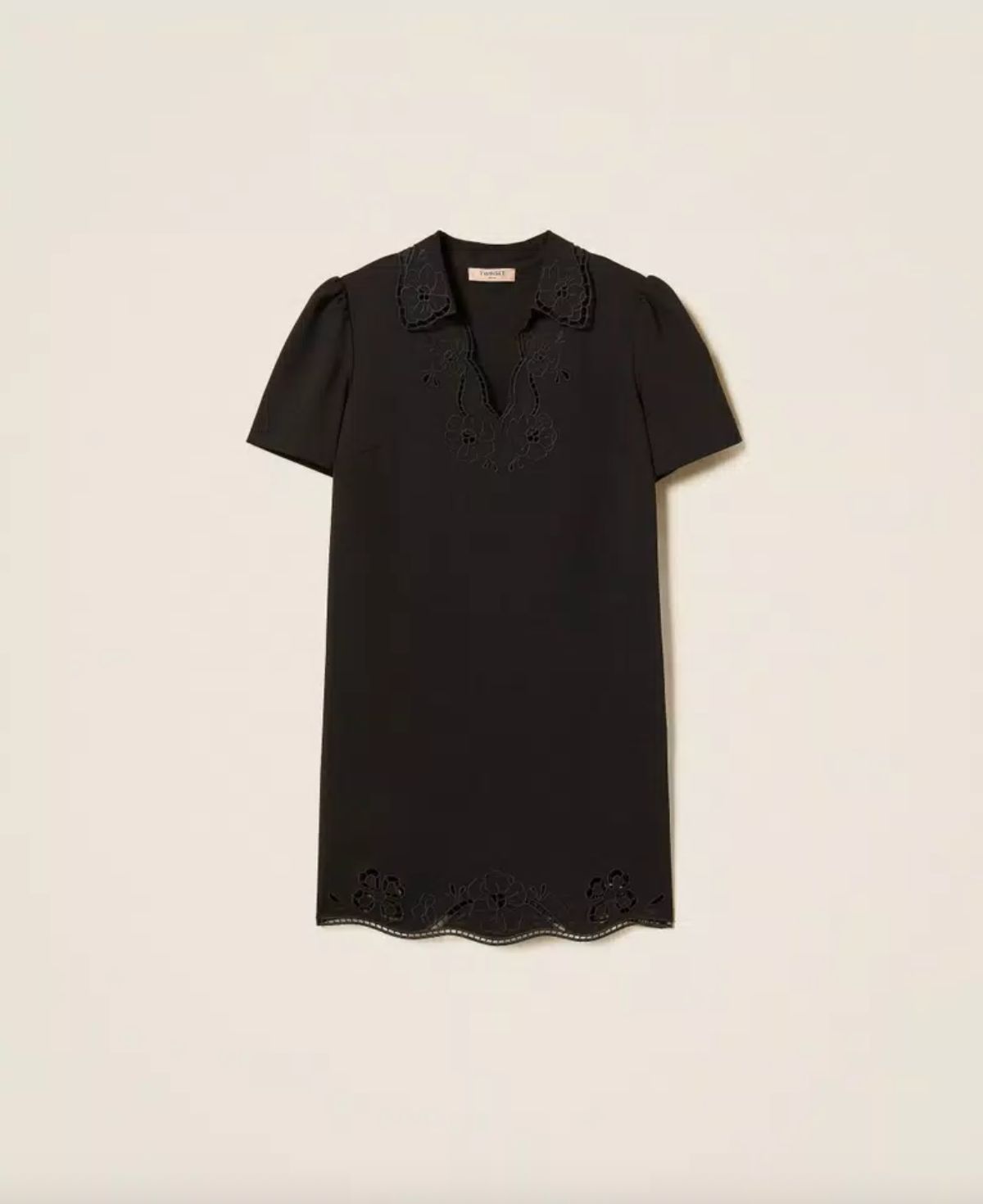 Twinset Short Dress with Broderie Anglaise