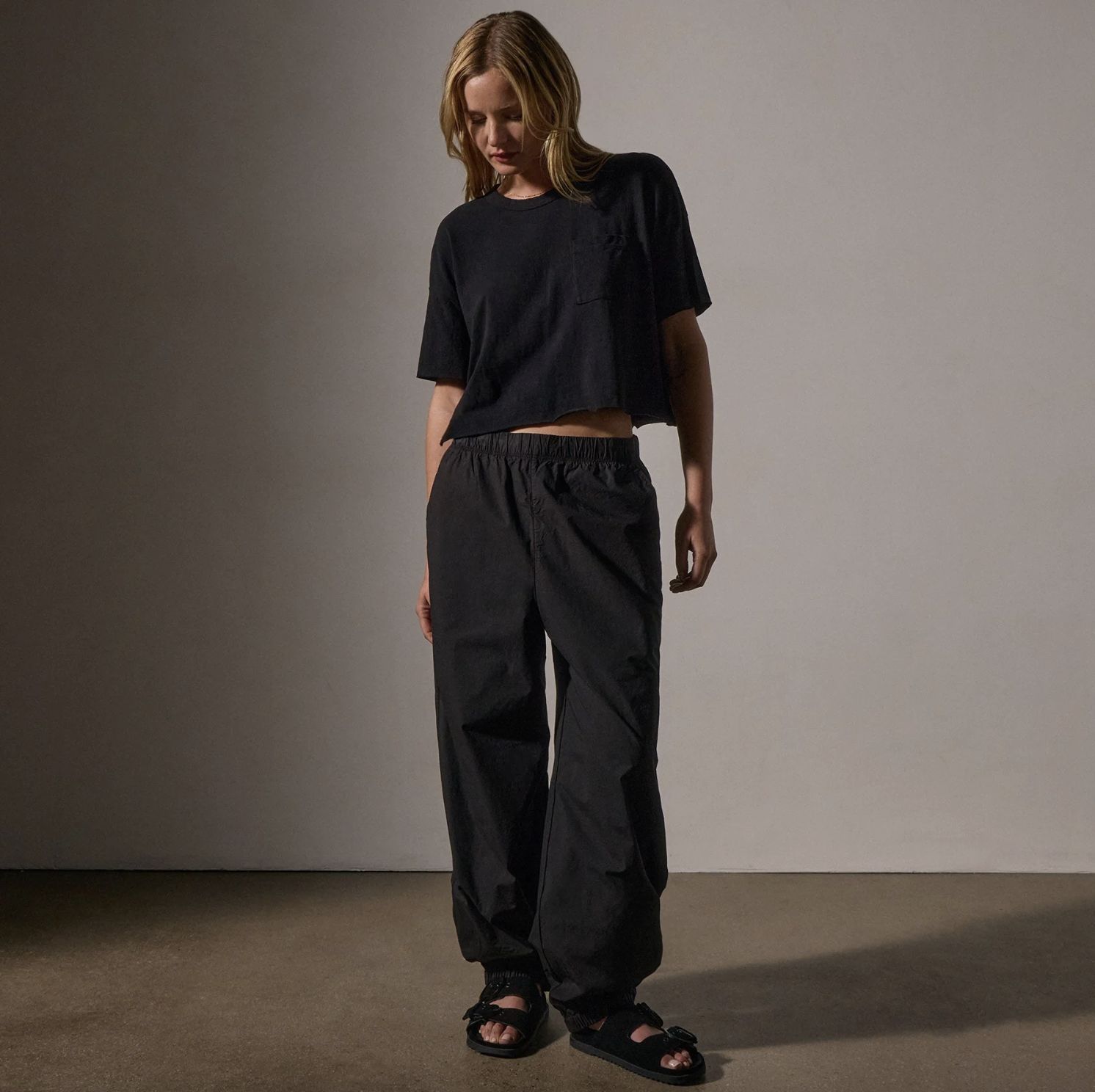James Perse Stretch Poplin Parachute Pant