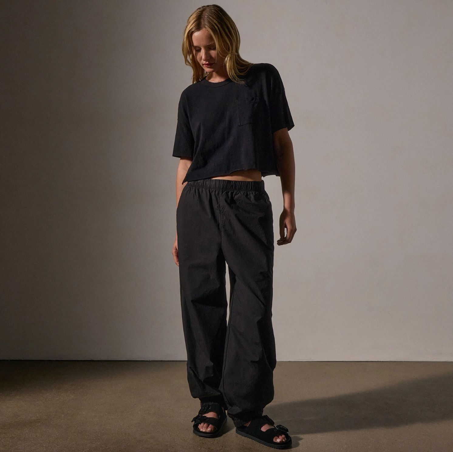 James Perse Stretch Poplin Parachute Pant