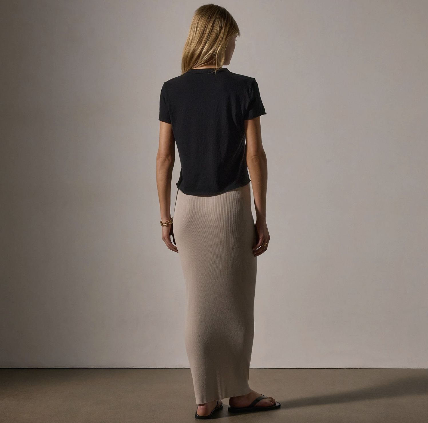 James Perse Slub Jersey Shrunken Tee