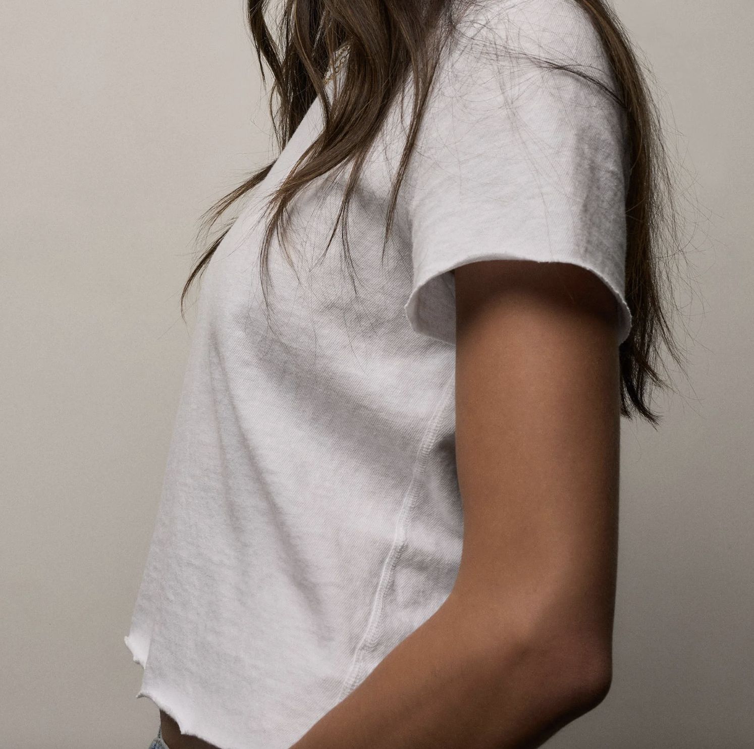 James Perse Slub Jersey Shrunken Tee