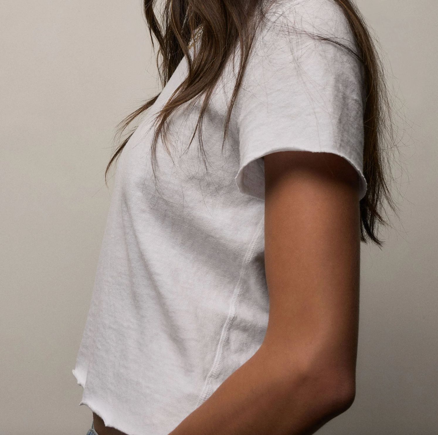 James Perse Slub Jersey Shrunken Tee