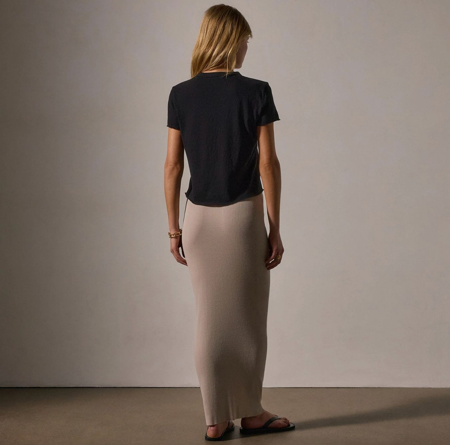 James Perse Slub Jersey Shrunken Tee