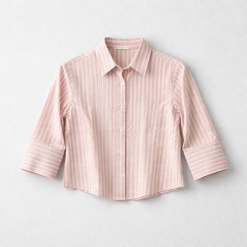 Mona Thalheimer 3/4 Sleeve Crinkle Blouse