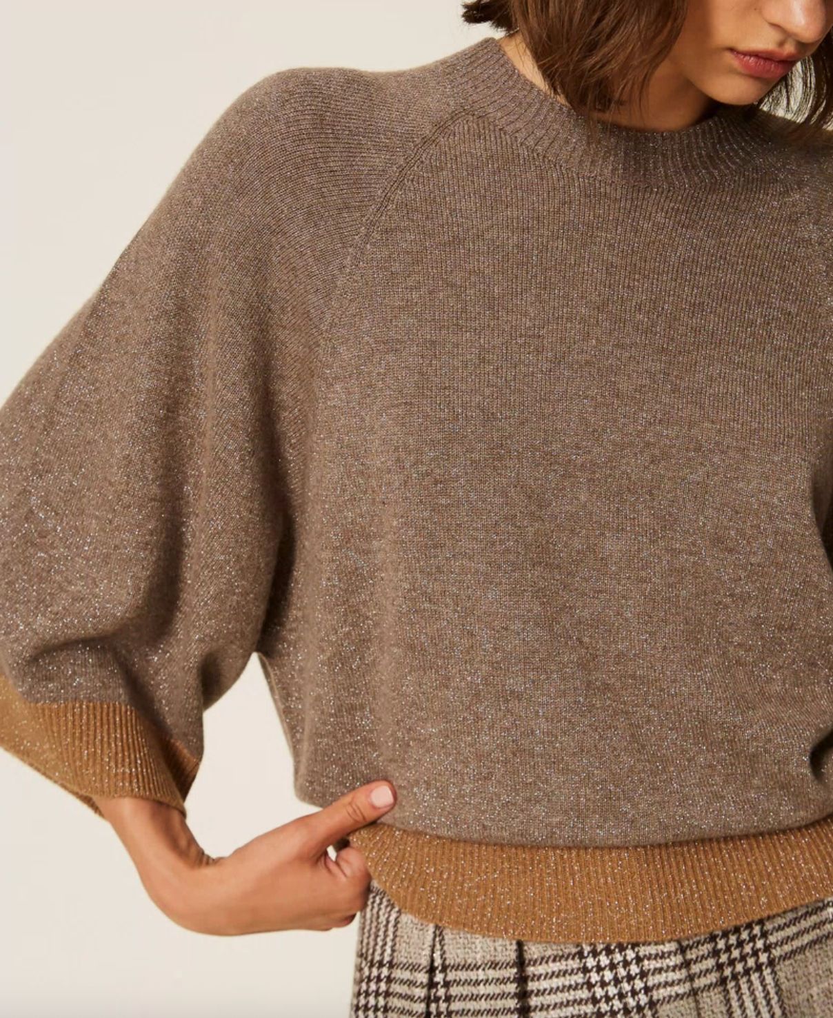 Twinset Cropped Cashmere Blend Sweater