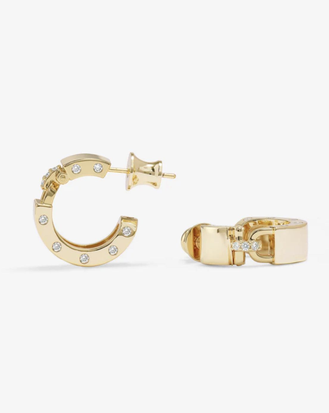 Melinda Maria Ahsley Lock Huggies in Gold