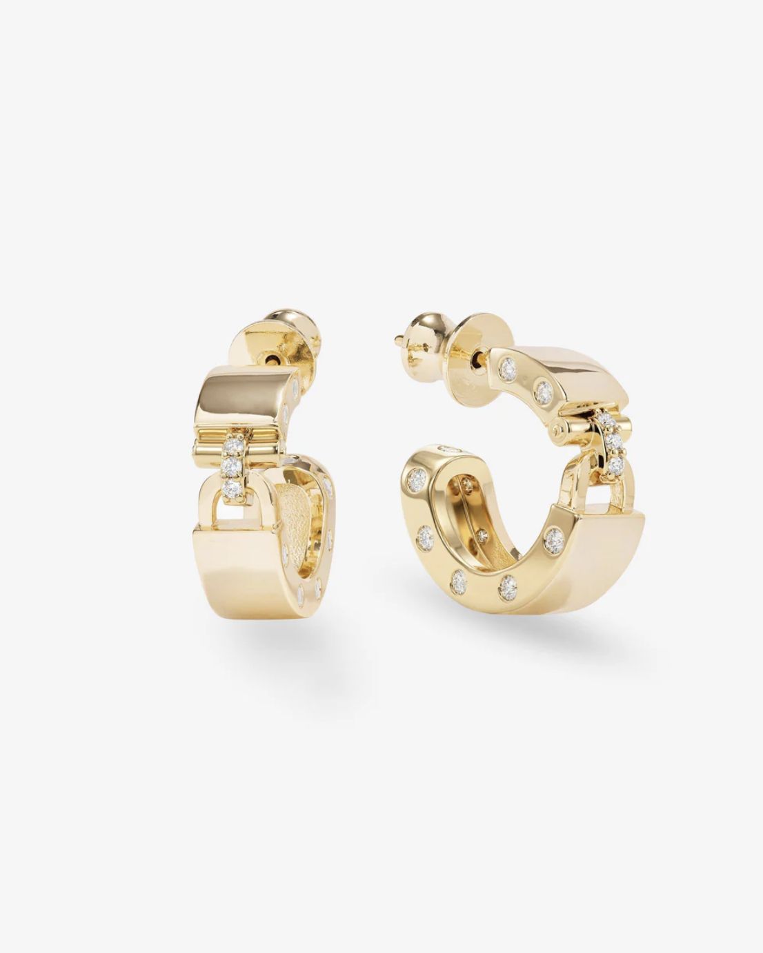 Melinda Maria Ahsley Lock Huggies in Gold