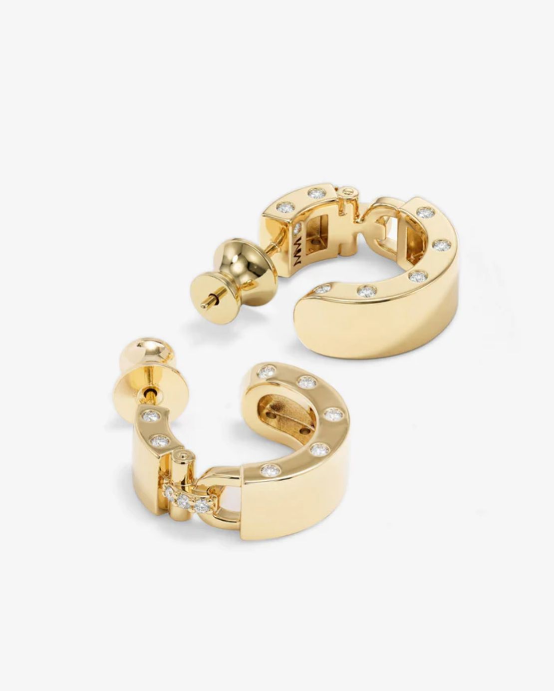 Melinda Maria Ahsley Lock Huggies in Gold