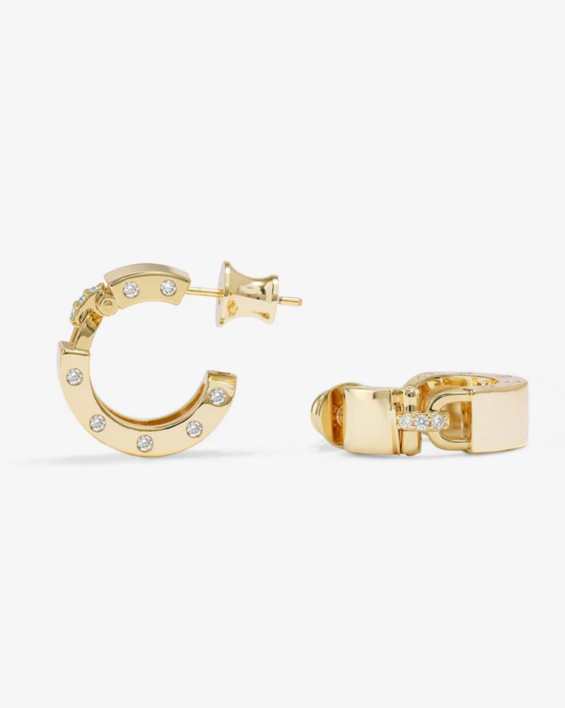 Melinda Maria Ahsley Lock Huggies in Gold