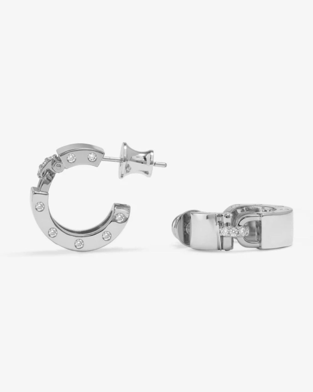 Melinda Maira Ashley Lock Huggies in Silver