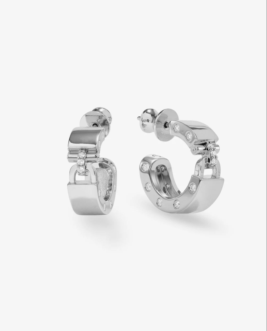 Melinda Maira Ashley Lock Huggies in Silver