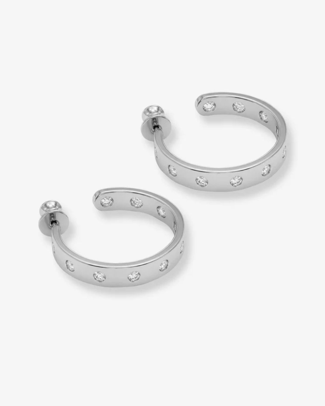 Melinda Maria Ashley Rodeo Hoops 1" in Silver