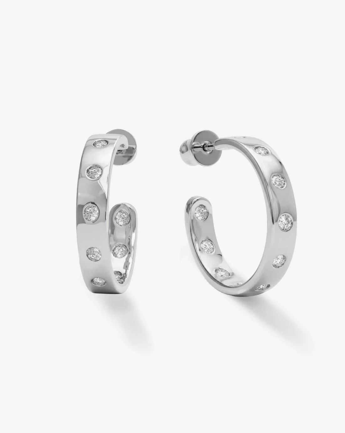 Melinda Maria Ashley Rodeo Hoops 1" in Silver