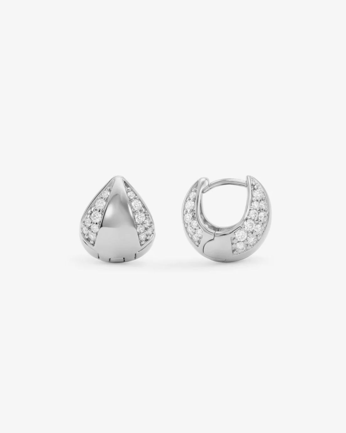 Melinda Maria Lil Norah Mixed Pave Earring Silver