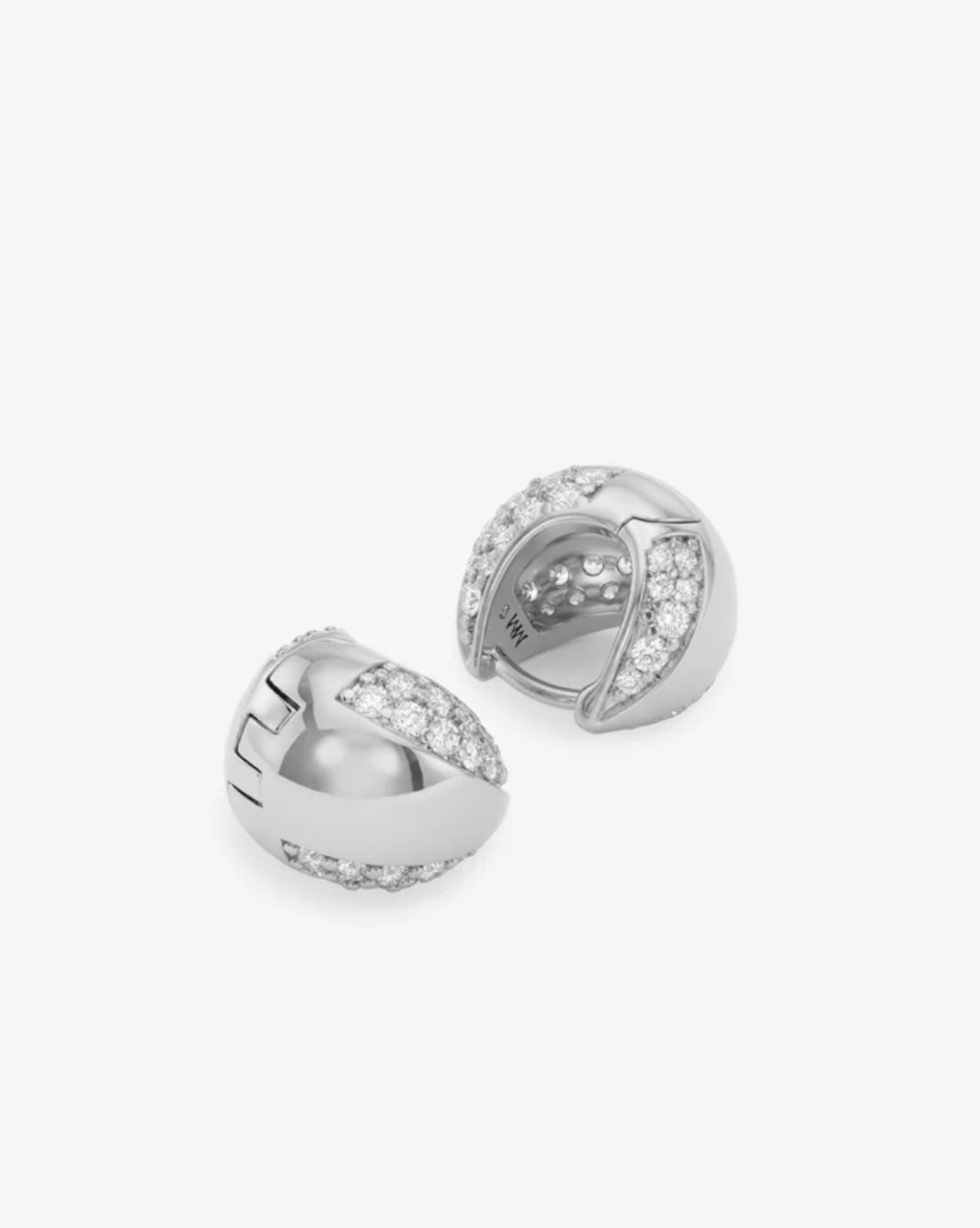 Melinda Maria Lil Norah Mixed Pave Earring Silver