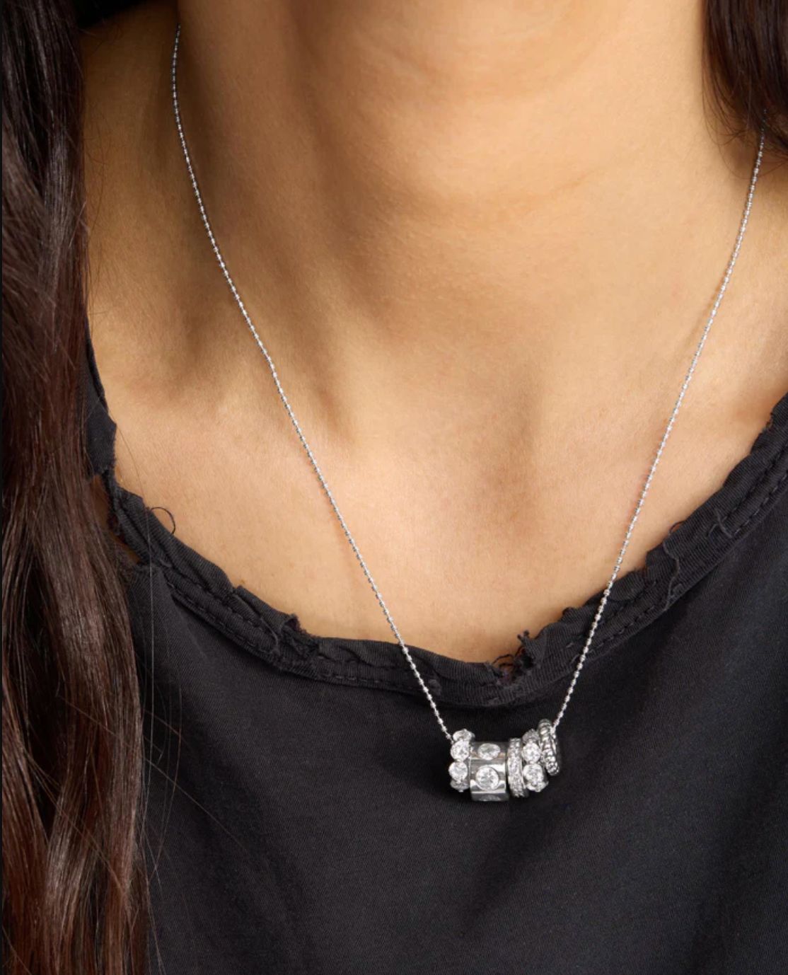 Melinda Maria Ashley Venice Necklace in Silver