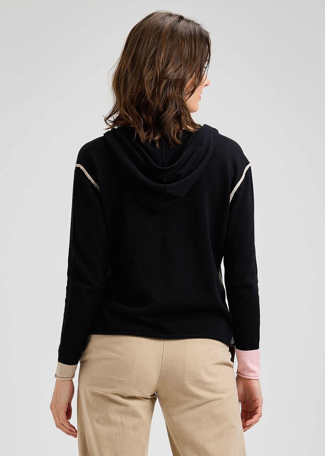 Zaket + Plover Seam Detail Hoodie Black