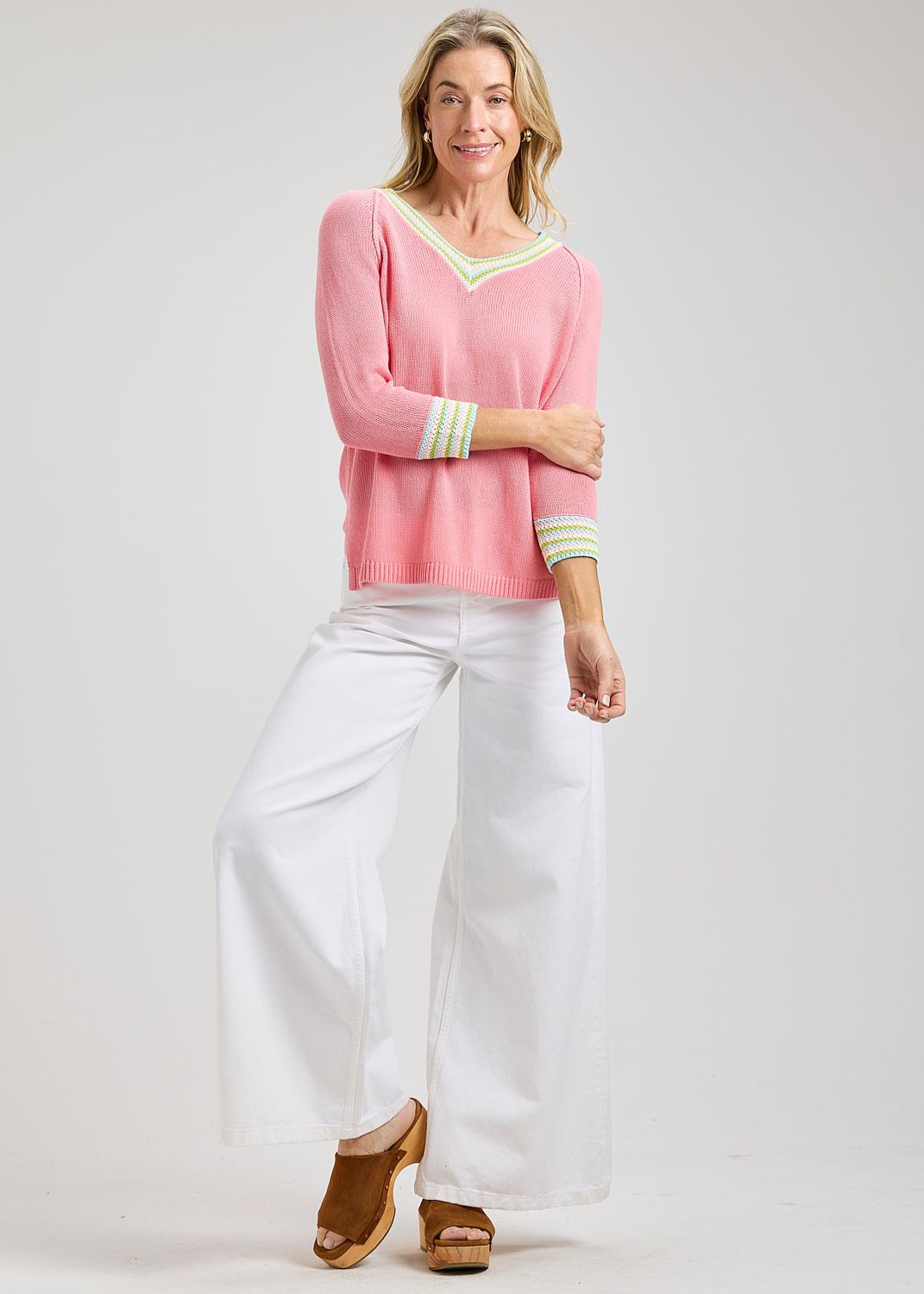 Zaket + Plover Varsity V-Neck Blossom