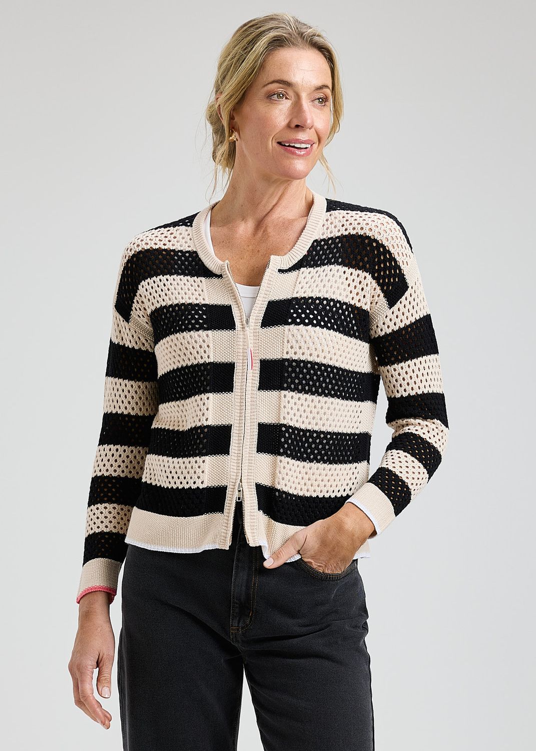 Zaket + Plover Stripe Zip Up Canvas