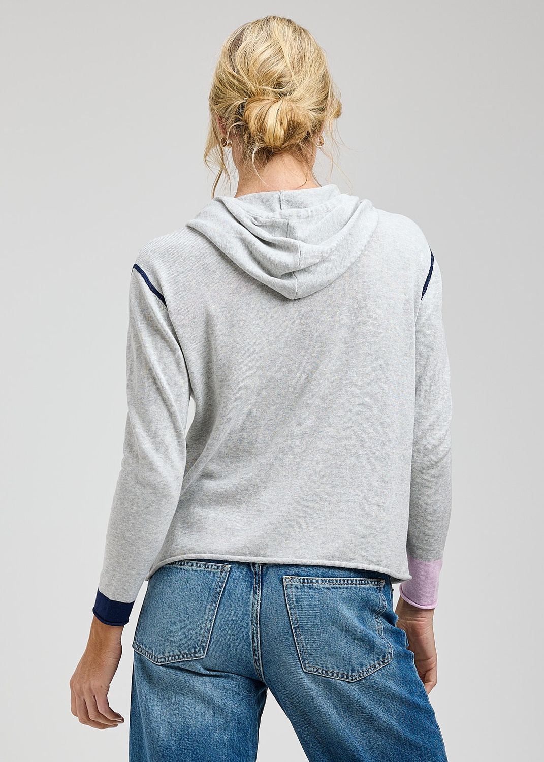 Zaket + Plover Seam Detail Hoodie Light Marl