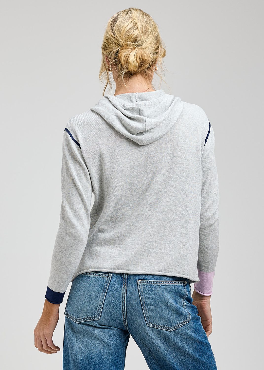 Zaket + Plover Seam Detail Hoodie Light Marl