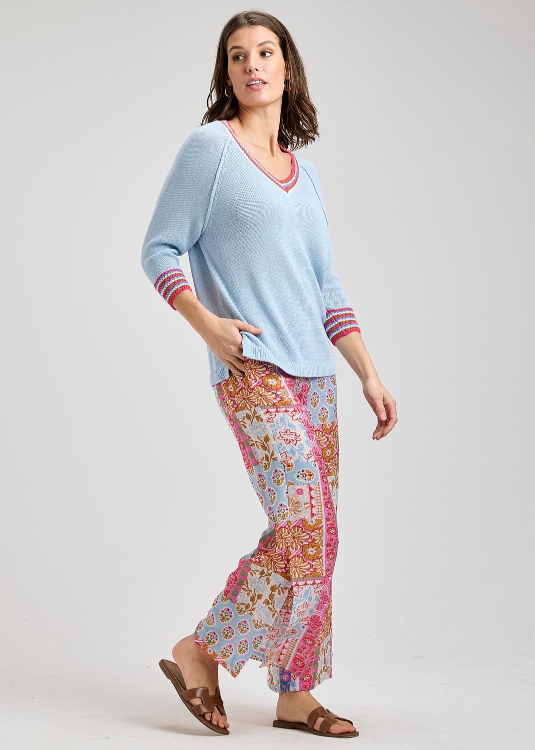 Zaket + Plover Varsity V-Neck Powder