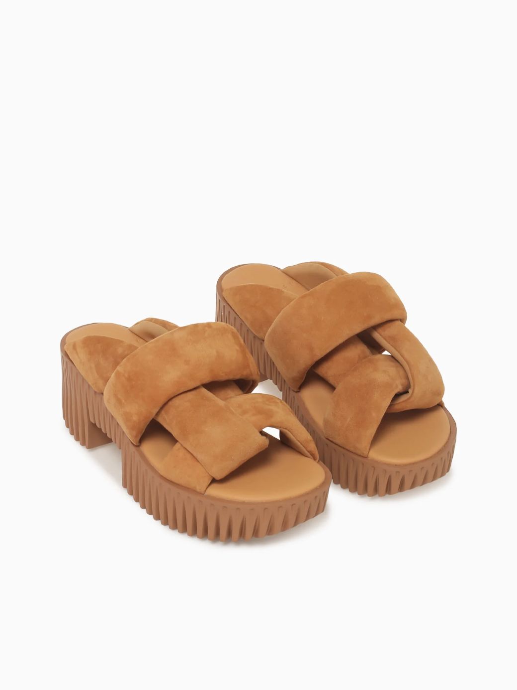 4CCCCEES Plia Semo in Tan Suede Sandal