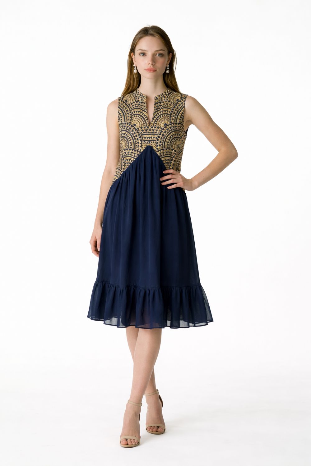 Greek Archaic New Triangle Short Dress