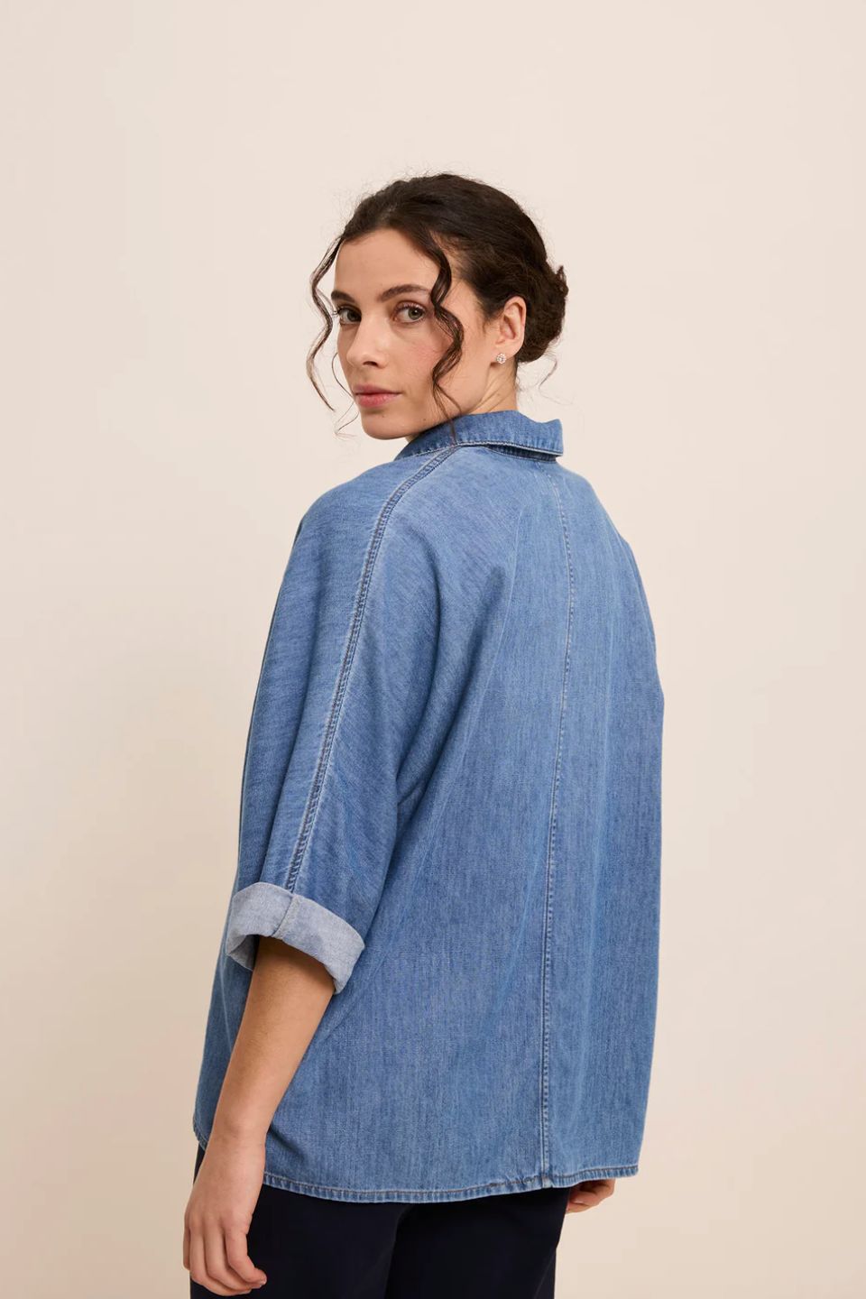 FIVE Charline Chemise In Light Blue Denim