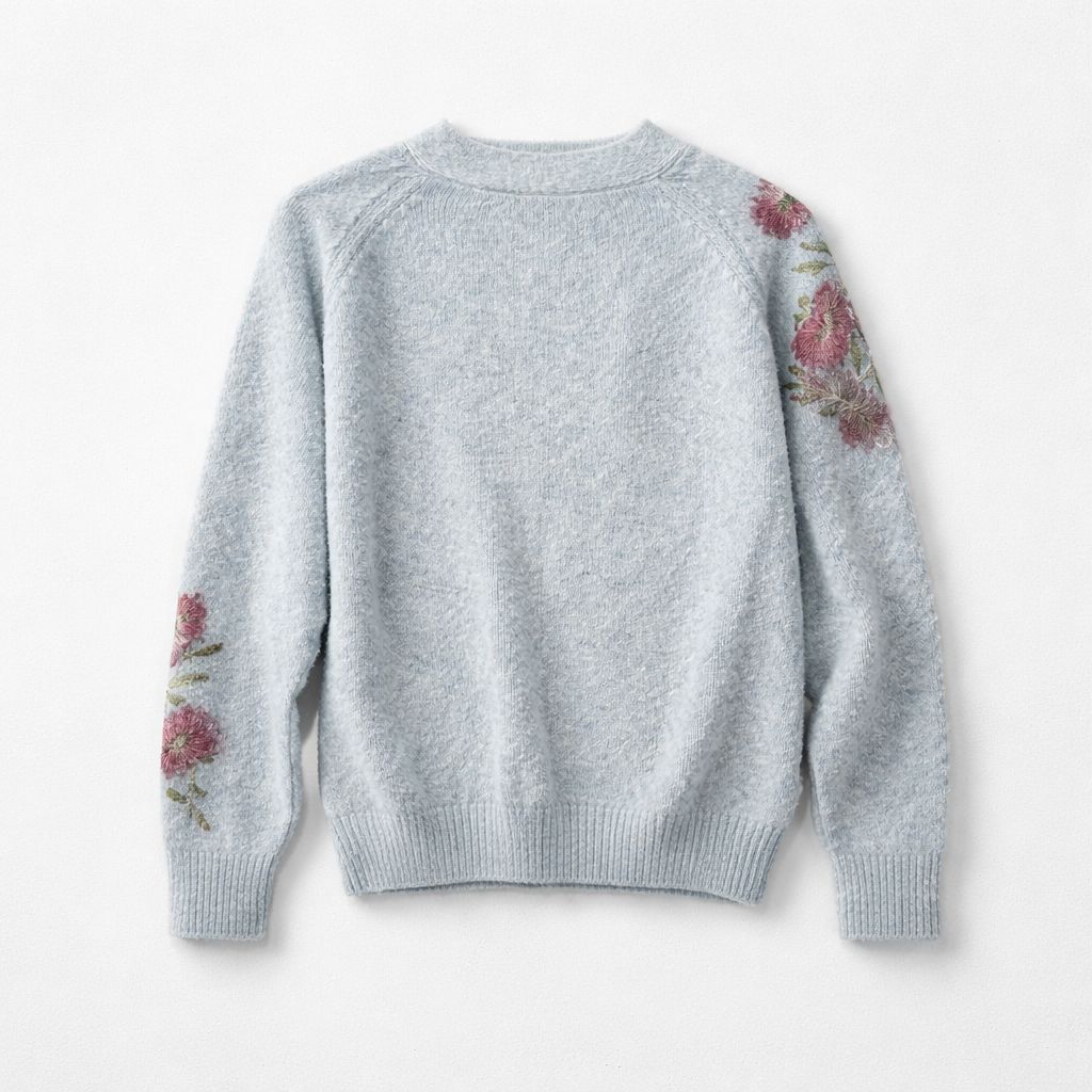 Avant Toi Cotton Cardigan With Embroidered Flowers