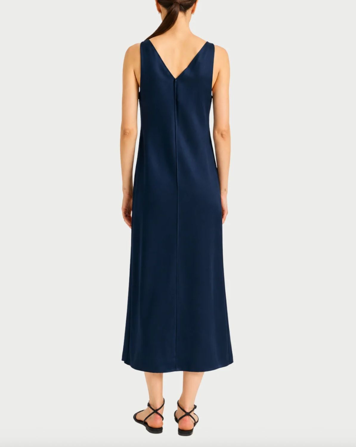 Saint Art Walker V-Neck Dress in Navy