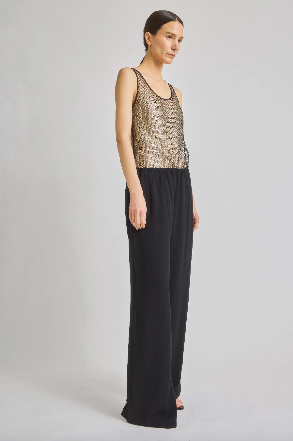 Saint Art Menton Mesh Sequin Top