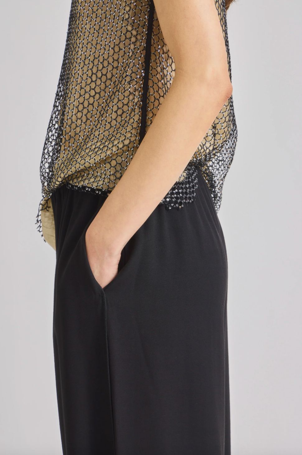 Saint Art Menton Mesh Sequin Top