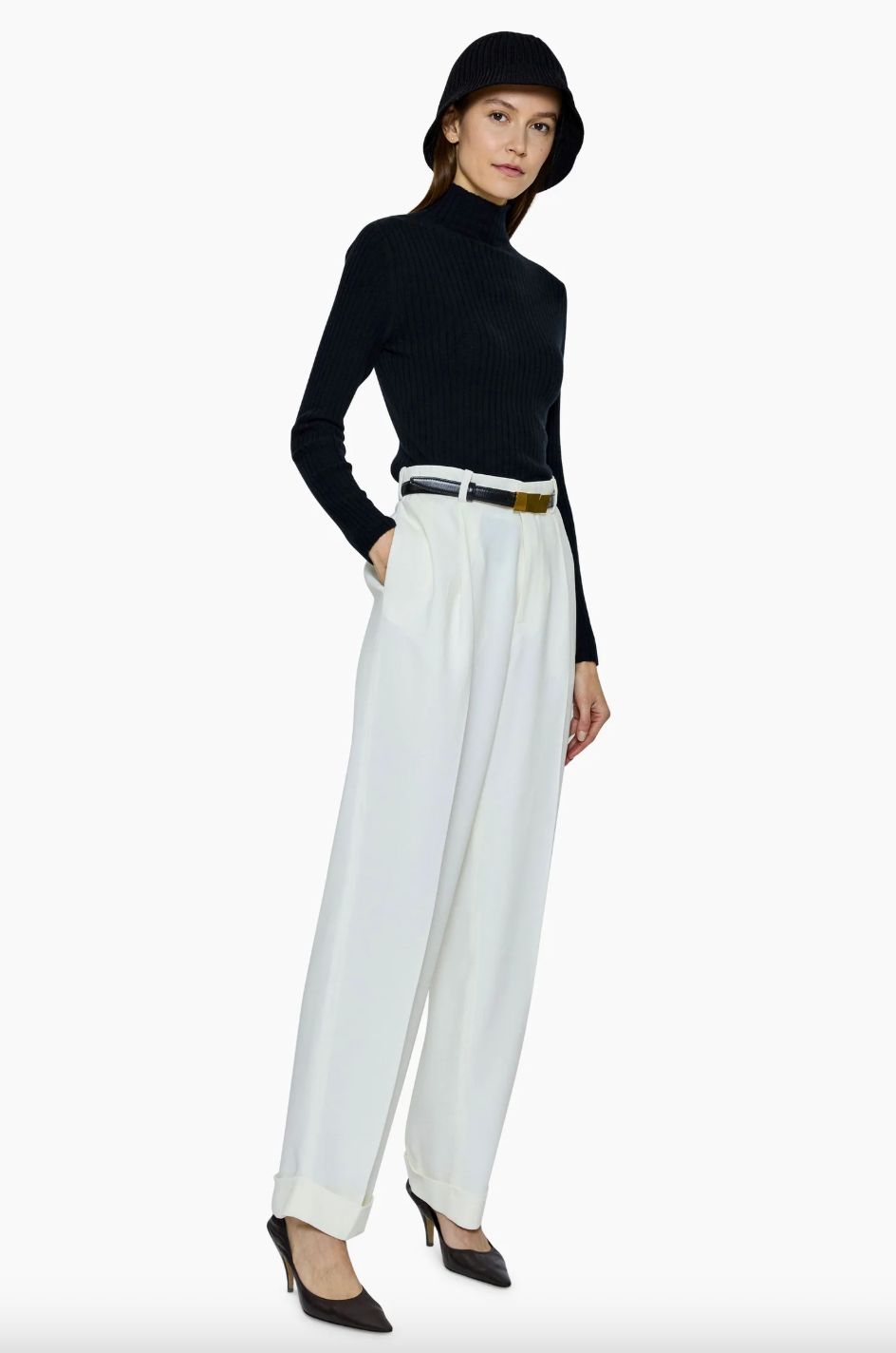 Arch4 Ariana Ribbed Sweater in Black