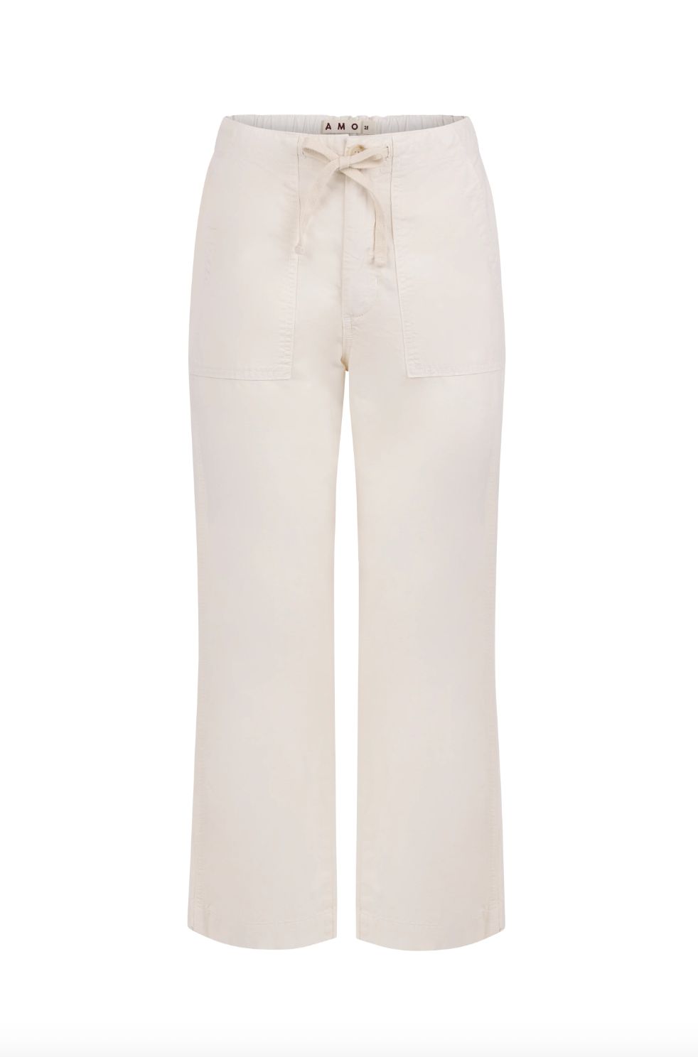 AMO Easy Drawstring Slouch Crop in Bone