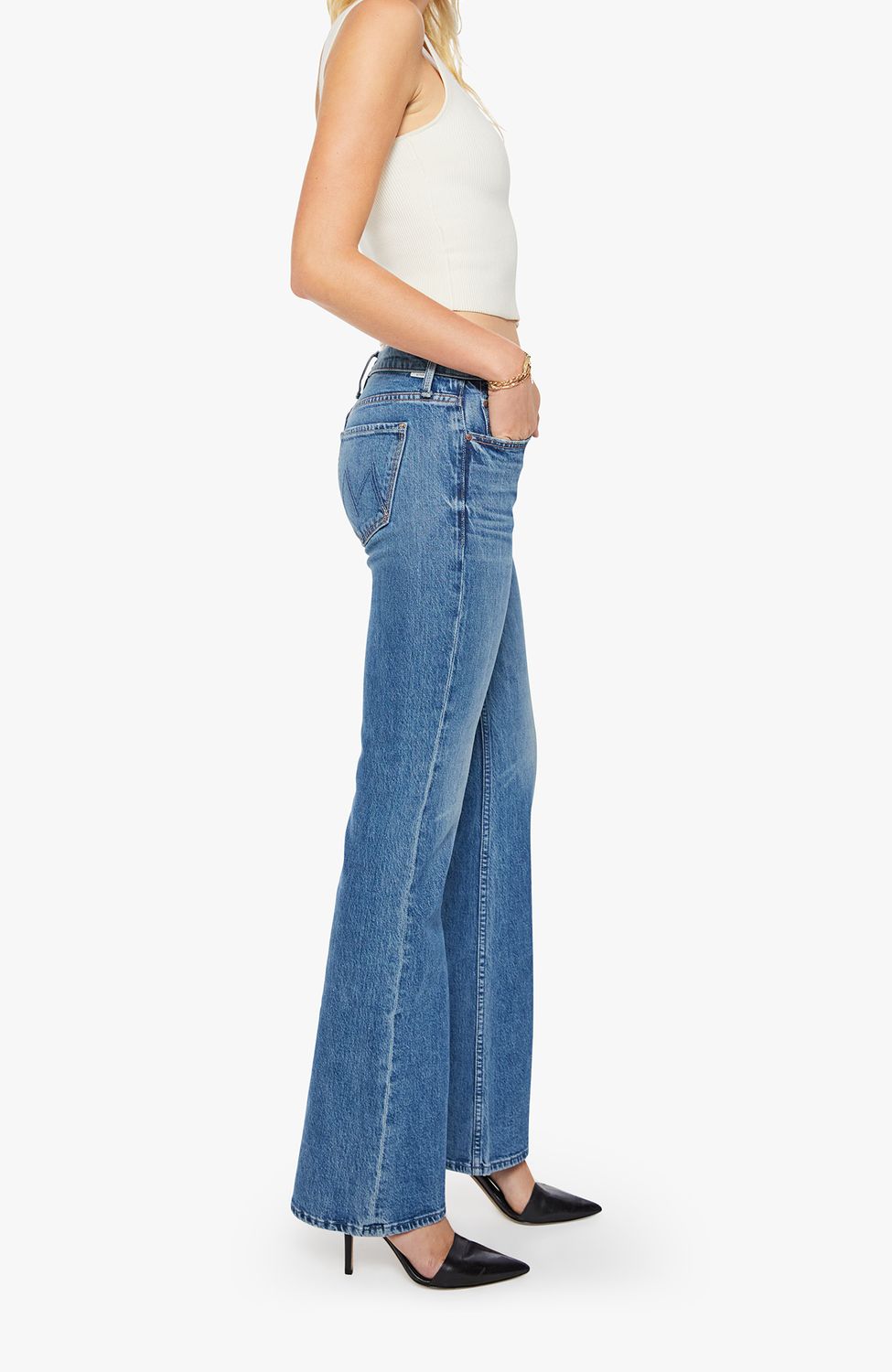 Mother The Jinx Heel Jean in Thrill Seaker