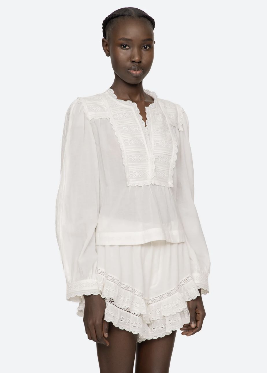 Sea NY Eliza Long Sleeve Top
