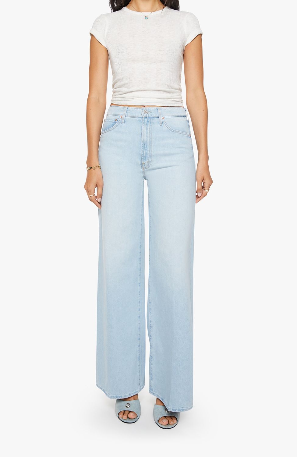 Mother The Ditcher Roller Zip Skimp Jean in Shaken Not Stirred
