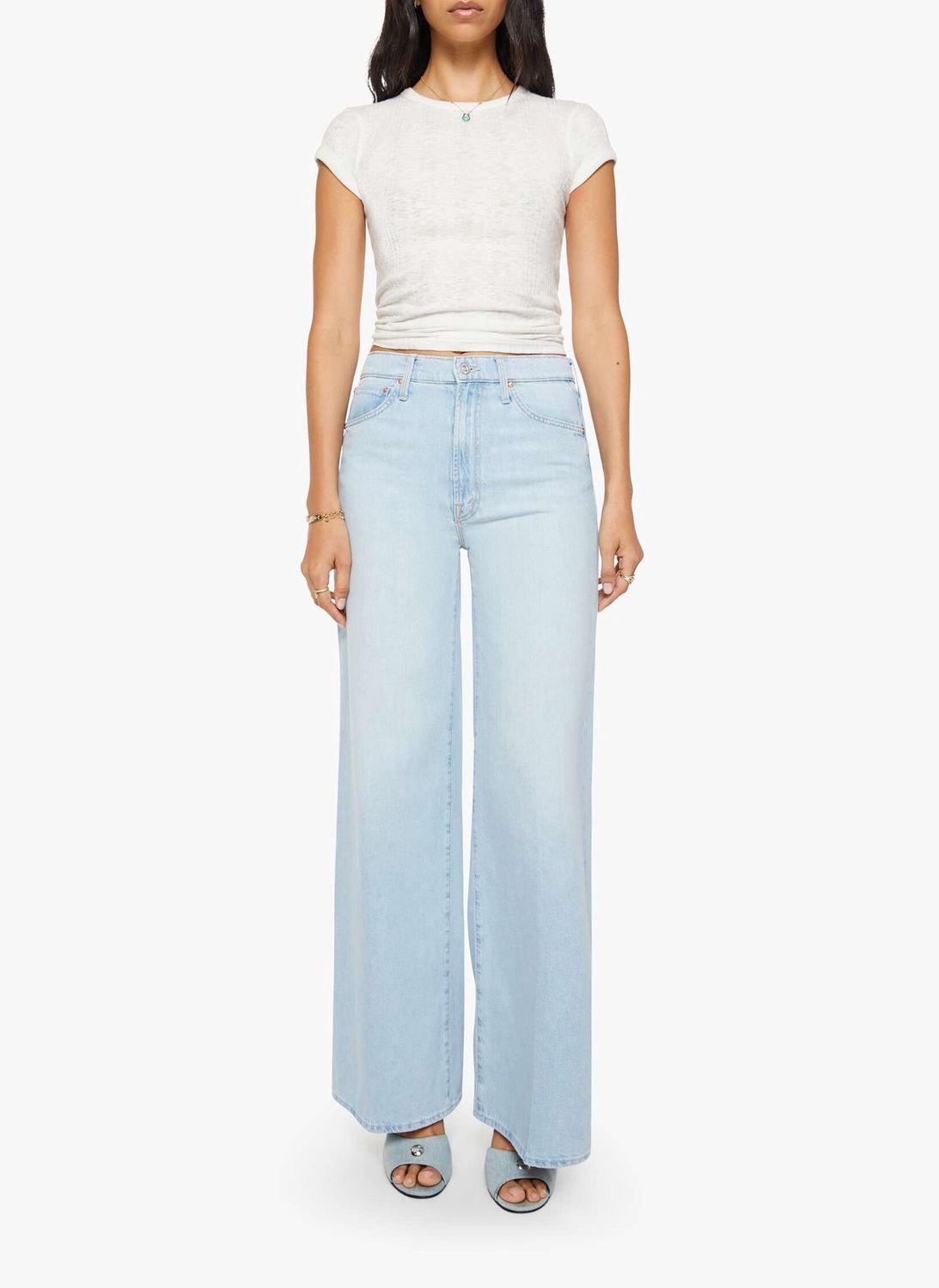 Mother The Ditcher Roller Zip Skimp Jean in Shaken Not Stirred