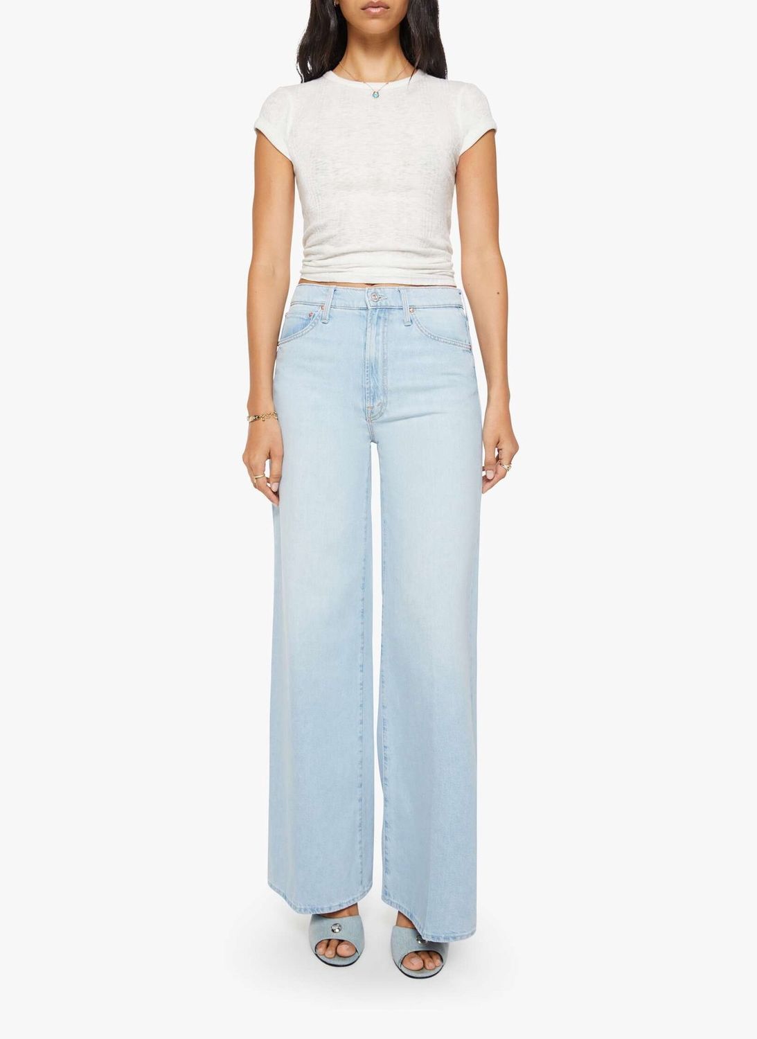 Mother The Ditcher Roller Zip Skimp Jean in Shaken Not Stirred