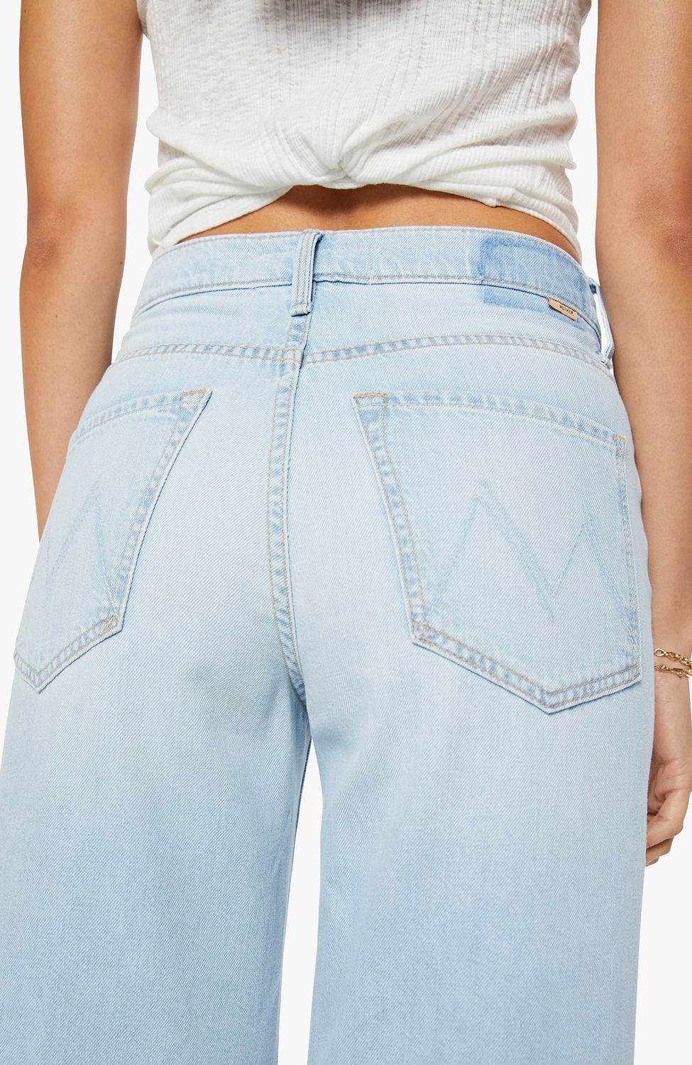 Mother The Ditcher Roller Zip Skimp Jean in Shaken Not Stirred