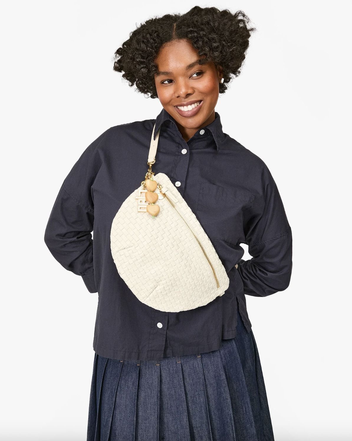 Clare V Grande Fanny in Cream