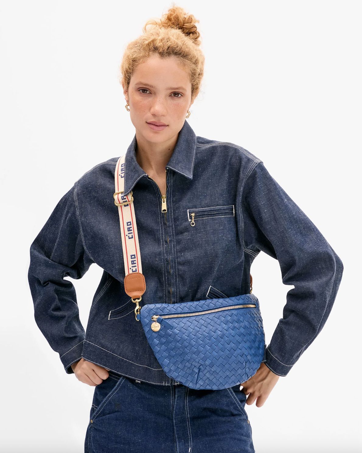 Clare V Ciao Double Stripe Strap