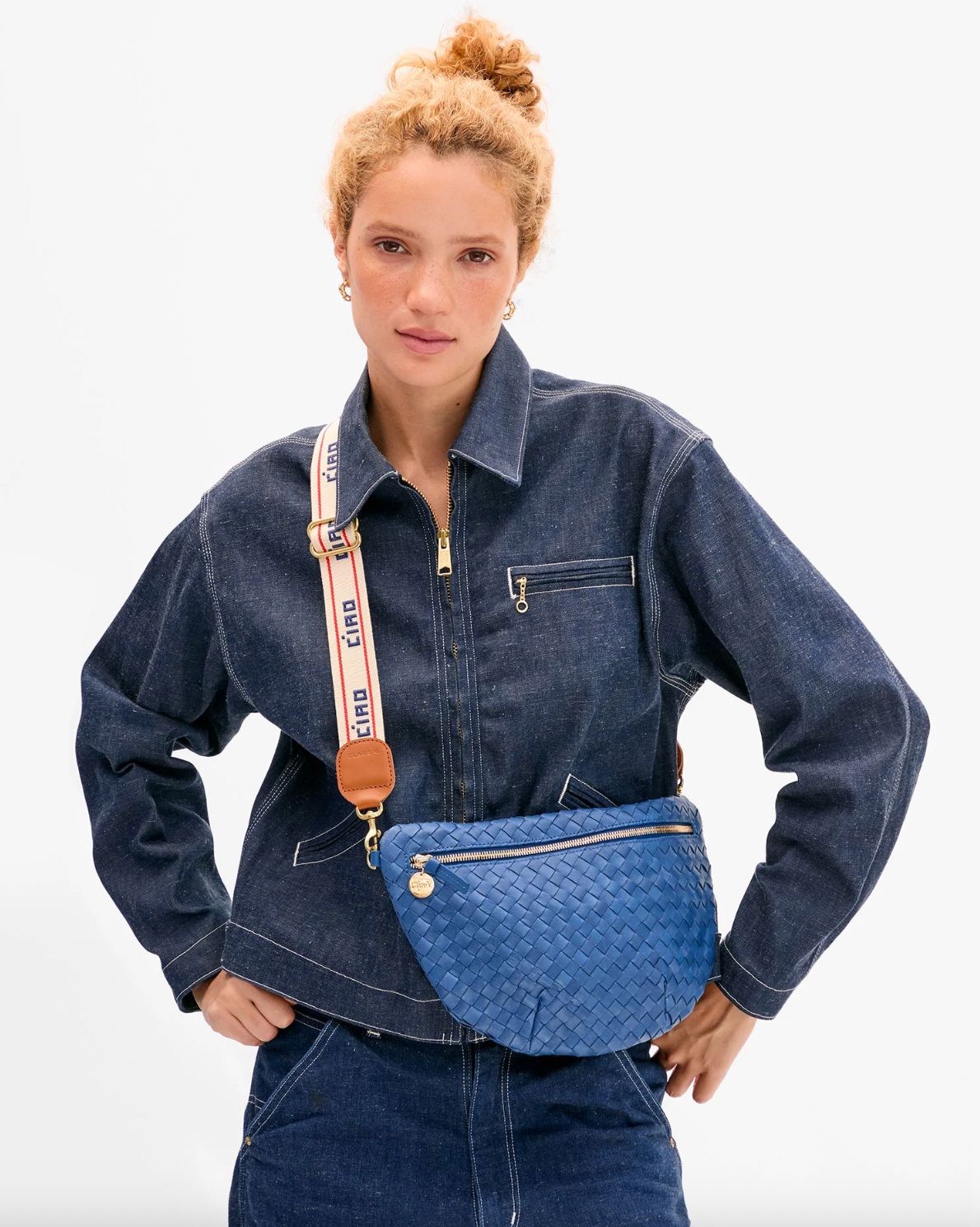 Clare V Ciao Double Stripe Strap